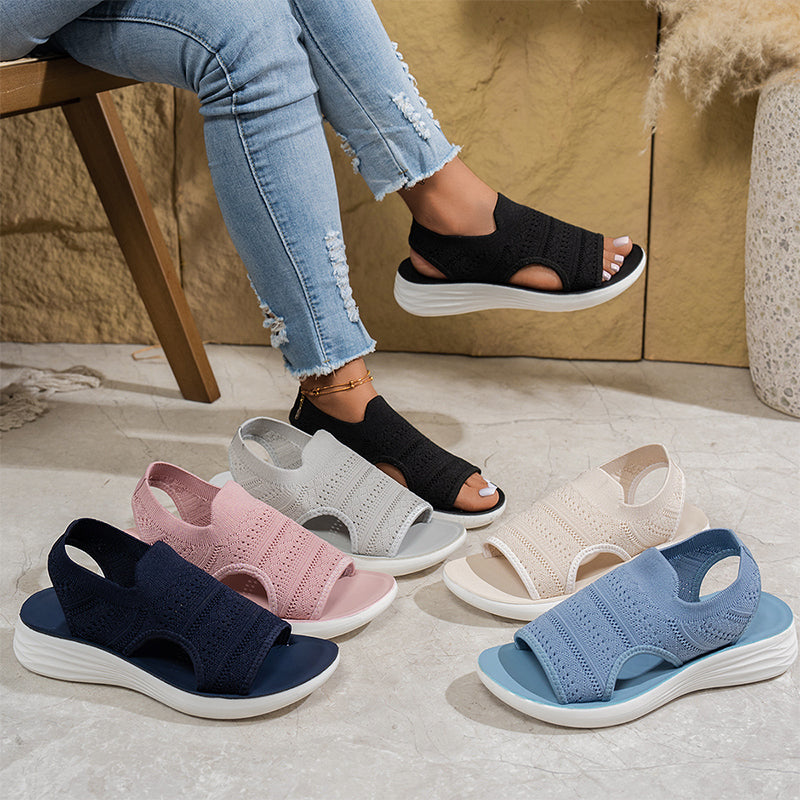 Fiorella - Sandalias con Plataforma de Material Transpirable