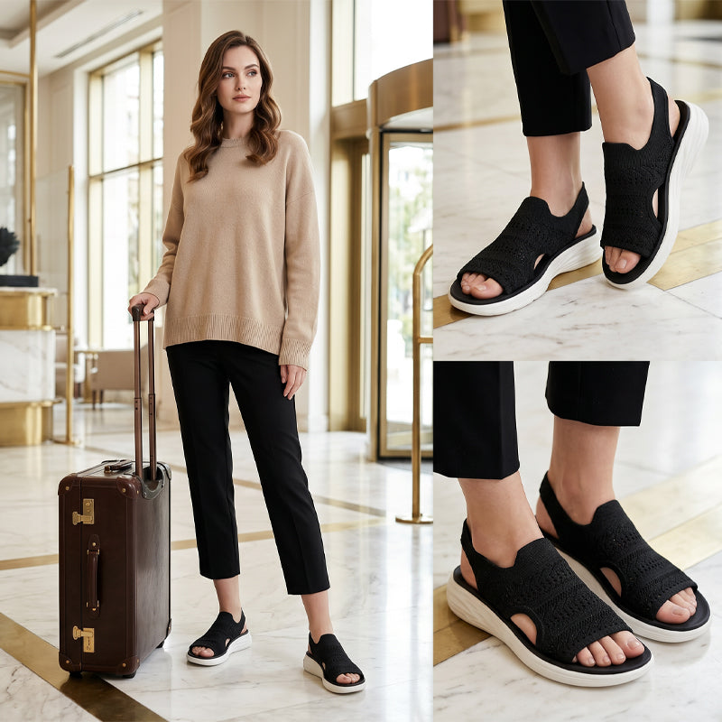 Fiorella - Sandalias con Plataforma de Material Transpirable