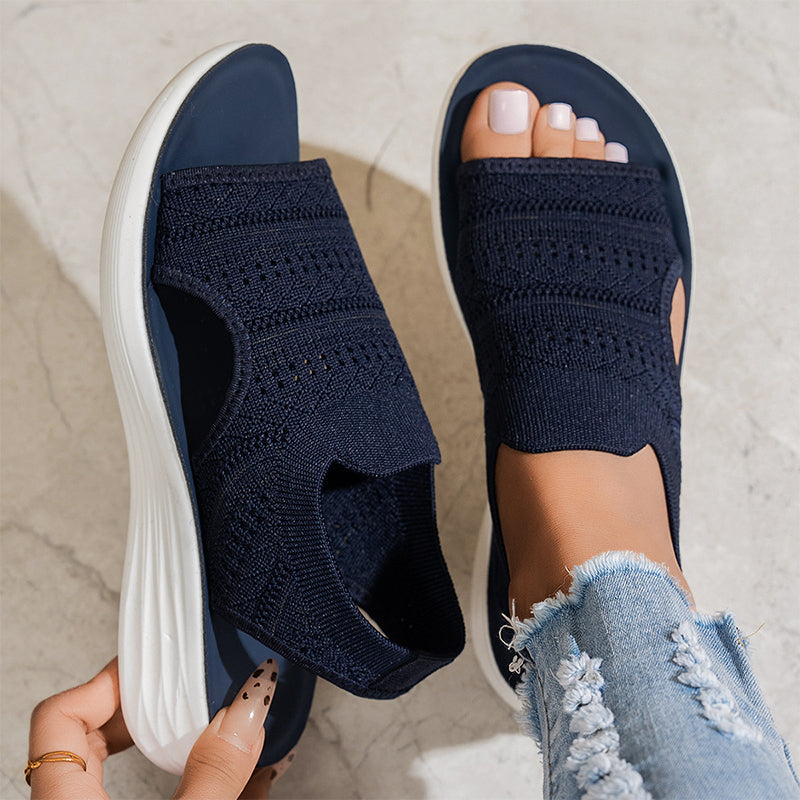 Fiorella - Sandalias con Plataforma de Material Transpirable