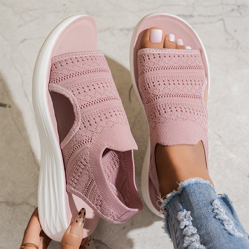 Fiorella - Sandalias con Plataforma de Material Transpirable
