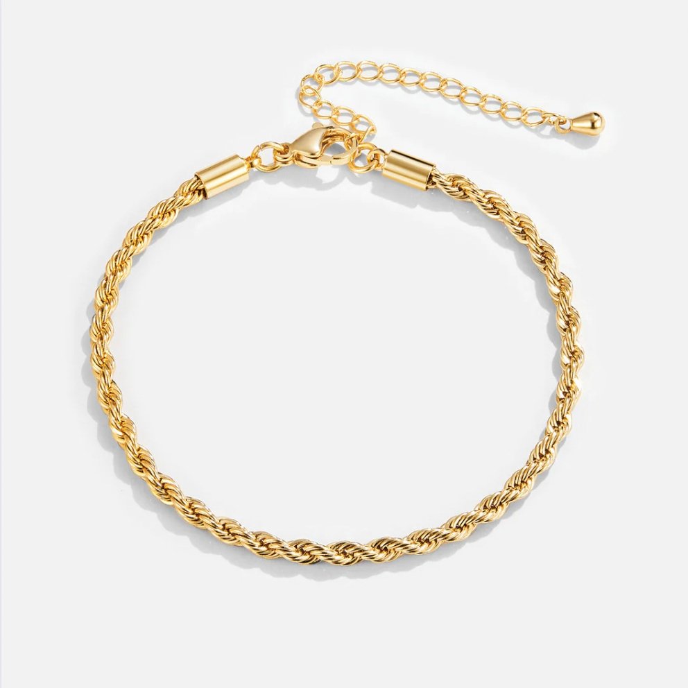 Vanessa - Pulsera Trenzada Dorada 18k