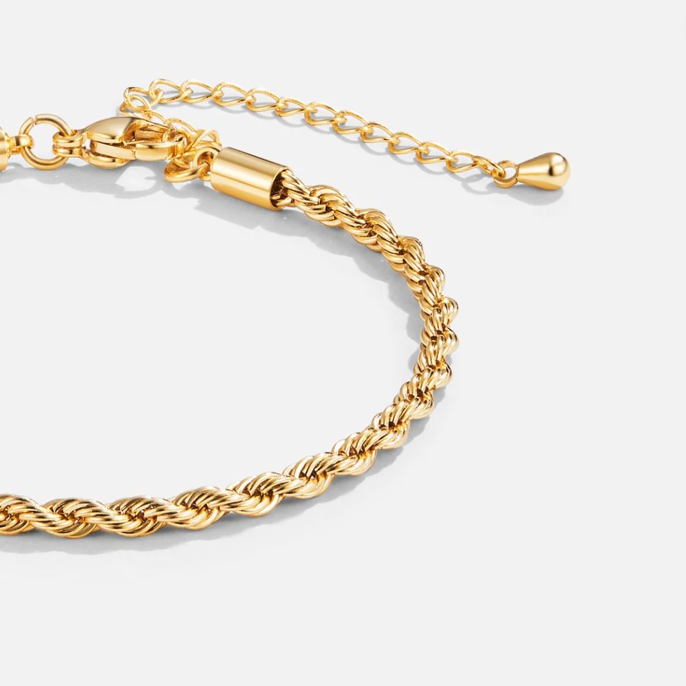 Vanessa - Pulsera Trenzada Dorada 18k