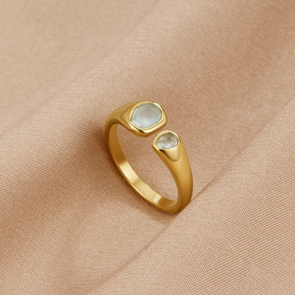 Karina - Anillo Envolvente de Aguamarina Vintage