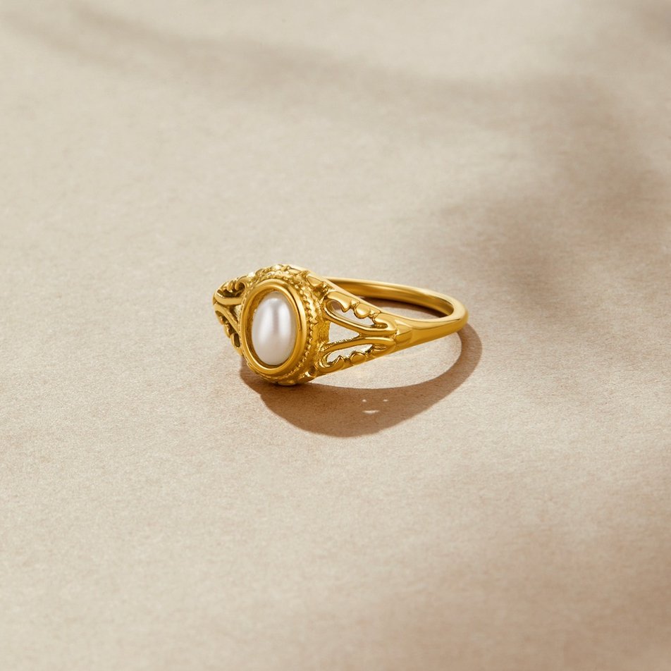 Carmen - Anillo Vintage de Perla
