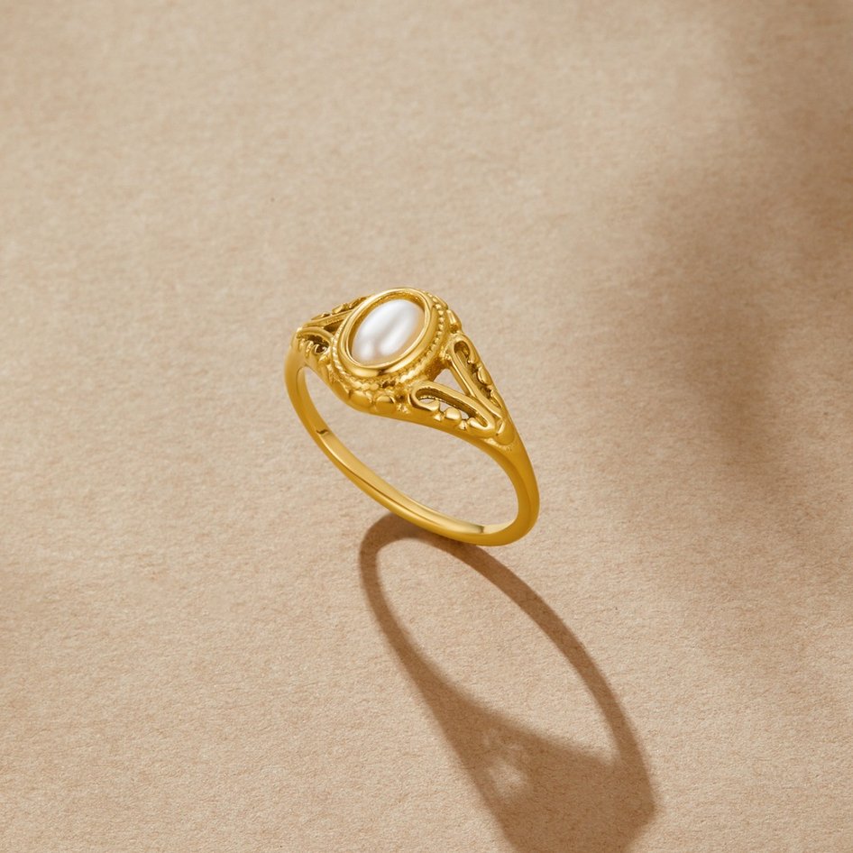 Carmen - Anillo Vintage de Perla